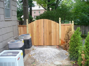 wooden arched gate
