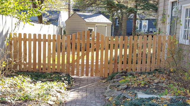 picket fence arched gate