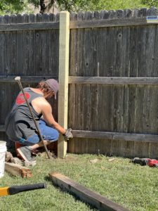 wood fence post replacement kc